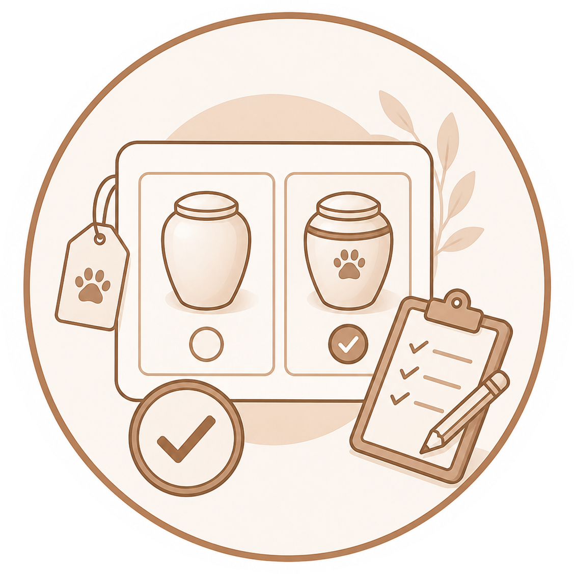 Icon representing engraving and variant review