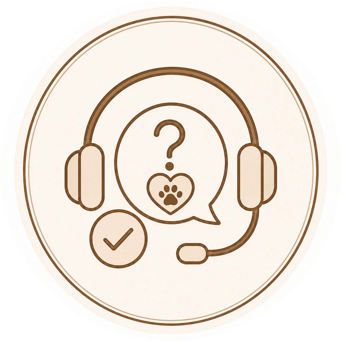 Icon representing support contact before ordering