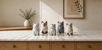 Collection card for cat urns for ashes